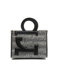 ROCCOBAROCCO ICONIC WOOL Tragetasche mit Schultergurt schwarz/wei&szlig; - Damentaschen - 1