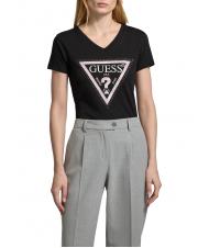 GUESS SS VN PYTHON TRIANGLE Kurzarm-T-Shirt jetbla - T-Shirts und Tops für Damen - 1