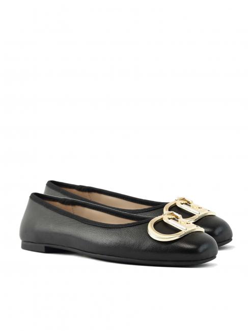 LIUJO DAFNE 04 Ballerinas aus Leder Schwarz - Damenschuhe