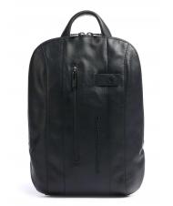 PIQUADRO URBAN Laptop-Rucksack 14", aus Leder Schwarz - PC-Rucksäcke - 1