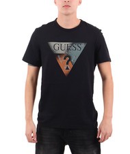 GUESS SS CN TRIANGLE Kurzarm-T-Shirt jetbla - Herren-T-Shirts - 1
