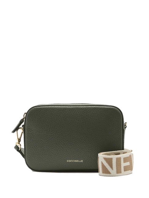 COCCINELLE TEBE Schultertasche aus strukturiertem Leder Algen - Damentaschen