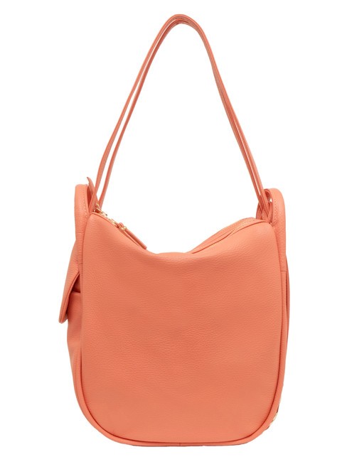 LESAC TRIO  Rucksack aus gehämmertem Leder Lachs - Damentaschen