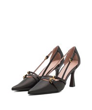 COCCINELLE FERNANDA Lederpumps mit Riemen Schwarz - Damenschuhe - 1