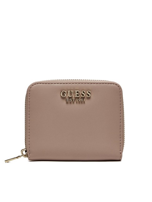 GUESS LAUREL  Mini-Geldbörse mit umlaufendem Reißverschluss dunkles Taupe - Brieftaschen Damen