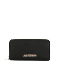 LOVE MOSCHINO LETTERING Portemonnaie mit umlaufendem Reißverschluss Schwarz - Brieftaschen Damen - 1