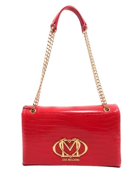 LOVE MOSCHINO CROCO Convertible Schulter-/Umhängetasche rot - Damentaschen