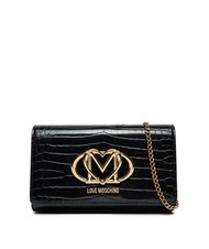 LOVE MOSCHINO CROCO Schulter-Clutch schwarzer Krokus - Damentaschen - 1