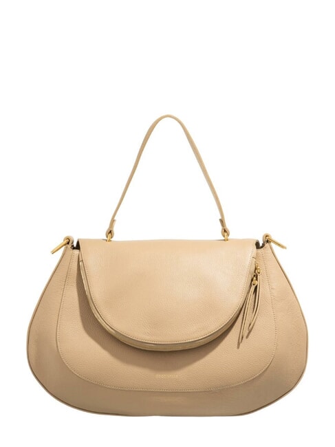 COCCINELLE SOLE Handtasche mit Schultergurt aus Leder getoastet - Damentaschen