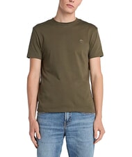 TIMBERLAND SS DUNRIVER CREW Baumwoll t-shirt Blattgrün-Kasselerde - Herren-T-Shirts - 1