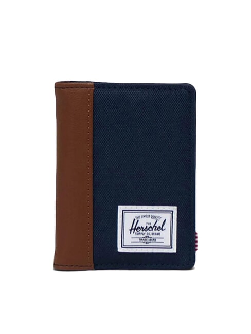 HERSCHEL GORDON Vertikale Geldbörse Marine/Hellbraun - Brieftaschen Herren