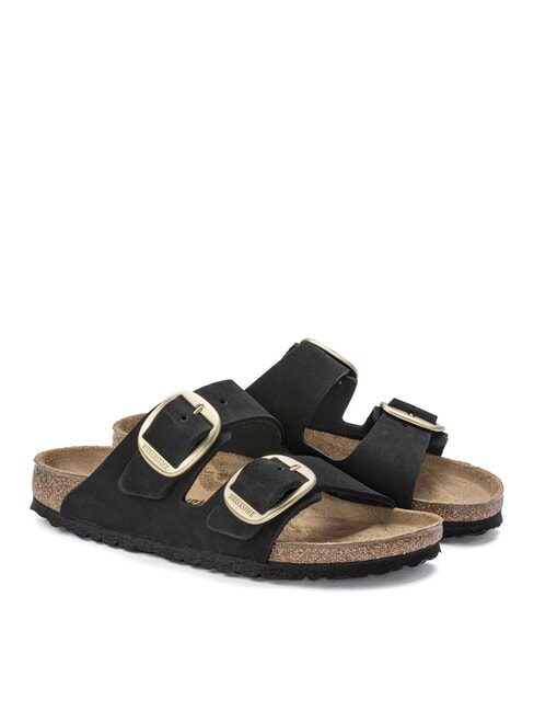 BIRKENSTOCK ARIZONA BIG BUCKLE Slipper-Sandale aus Nubukleder Schwarz - Damenschuhe