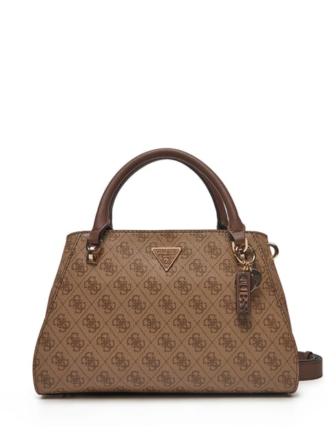 GUESS NOELLE Handtasche mit Schultergurt Latte-Logo / braun - Damentaschen