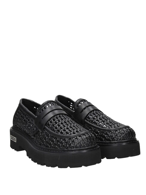 CULT SLASH 4219 Gewebte Mokassins Schwarz - Damenschuhe