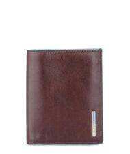 PIQUADRO BLUE SQUARE Vertikale Lederbrieftasche MAHAGONI - Brieftaschen Herren - 1