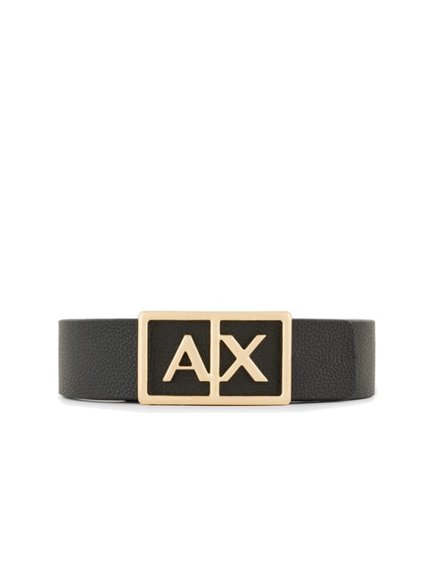 ARMANI EXCHANGE A|X BUCKLE Gürtel mit Maxi-Logo Schwarz Schwarz - Gürtel