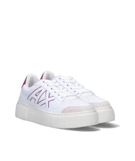 ARMANI EXCHANGE AX LOGO Plateau-Sneaker op.weiß+rosa - Damenschuhe - 1