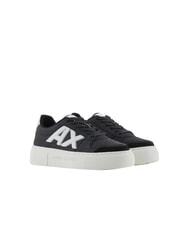 ARMANI EXCHANGE AX LOGO Plateau-Sneaker schwarz+blassgold - Damenschuhe - 1