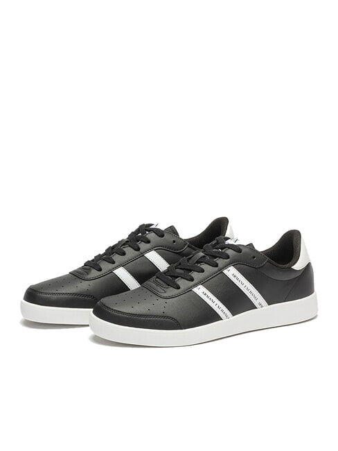 ARMANI EXCHANGE A|X STRIPES Turnschuhe schwarz+op.weiß - Herrenschuhe