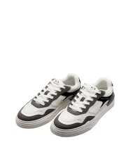 ARMANI EXCHANGE A|X Sneakers aus Mesh-Stoff cremefarben + schwarz - Herrenschuhe - 1