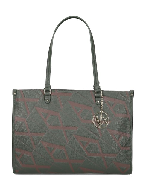 ARMANI EXCHANGE A|X MONOGRAM Schulter-Shopper-Tasche dunkler Absinth/Likör - Damentaschen