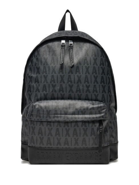 ARMANI EXCHANGE A|X LOGO ALL OVER 15,6-Zoll-Laptop-Rucksack asphalt/schwarz - PC-Rucksäcke