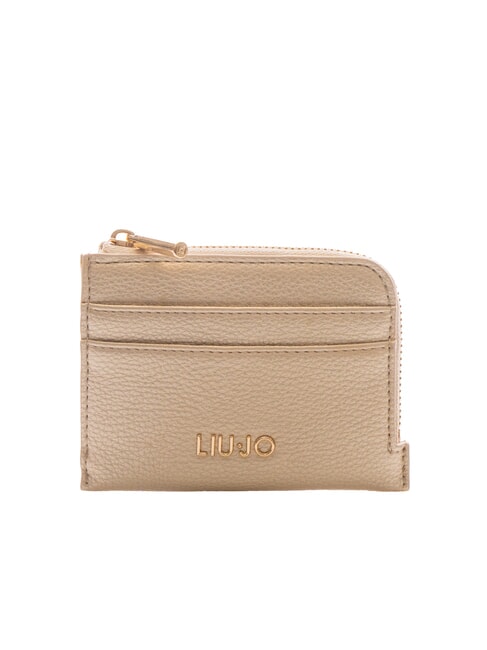 LIUJO CALIWEN Kartenetui mit Reißverschluss Gold - Brieftaschen Damen