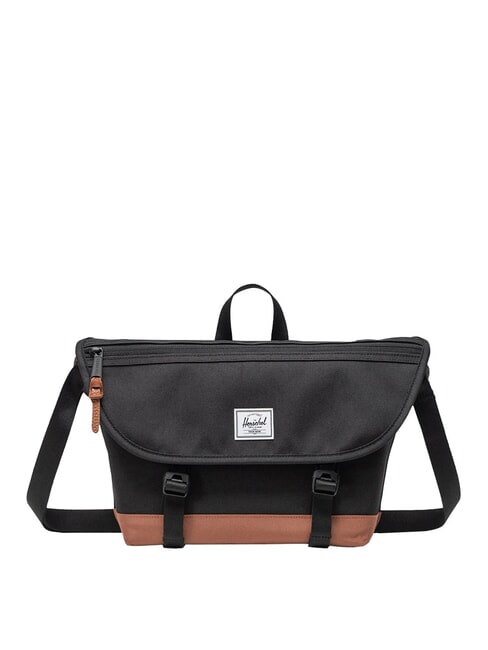 HERSCHEL COVE Messenger-Ordner, 15,6-Zoll-PC schwarz/sattelbraun - Arbeitstaschen