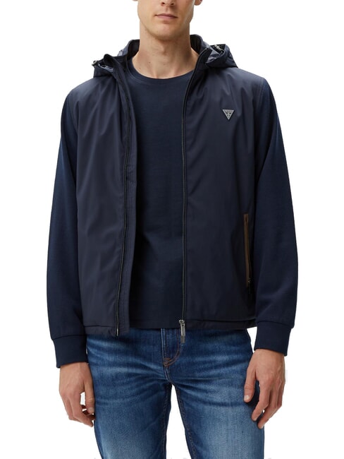 GUESS KNITTED Jacke mit Kapuze smartblue - Herrenjacken