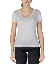 GUESS VN SS LIGHT BASIC Weiches T-Shirt mit V-Ausschnitt purweiß - T-Shirts und Tops für Damen - 1