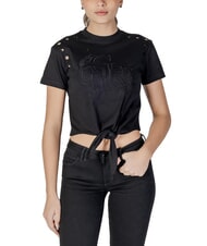 GUESS CN SS EYELET T-Shirt mit Knoten und Stickerei - T-Shirts und Tops für Damen