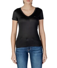 GUESS VN SS LIGHT BASIC Weiches T-Shirt mit V-Ausschnitt jetbla - T-Shirts und Tops für Damen - 1