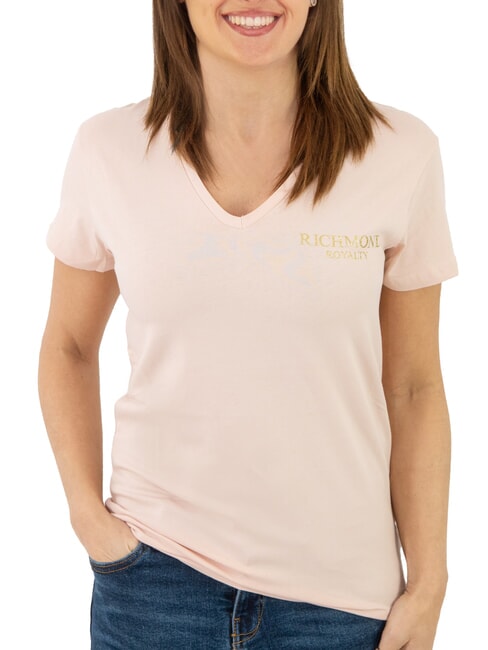 JOHN RICHMOND VATICI Stretch-T-Shirt Pulver/Gold - T-Shirts und Tops für Damen