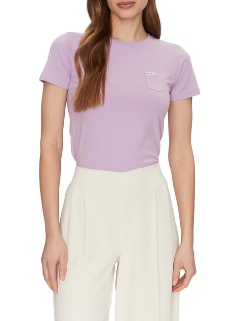 GUESS JEANS SS SLIM POCKET  Kurzarm-T-Shirt lila Blume - T-Shirts und Tops für Damen