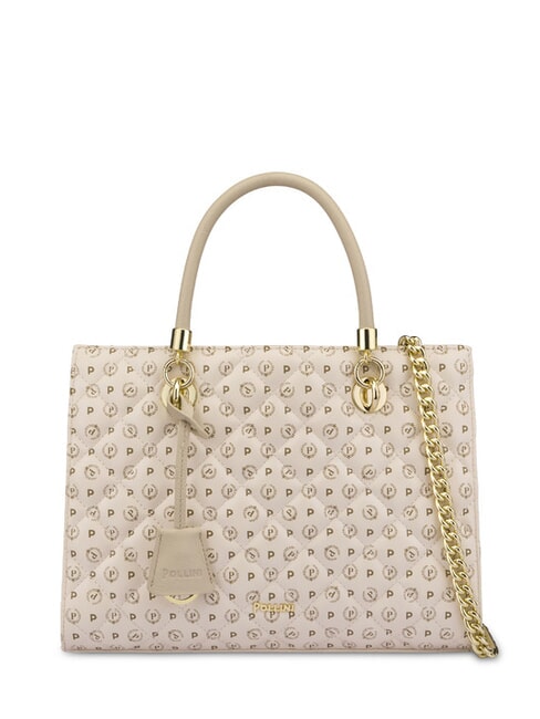 POLLINI HERITAGE MATELASSE Handtasche mit Schultergurt Elfenbein - Damentaschen