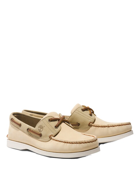 TIMBERLAND CLASSIC BOAT  Bootsschuhe mit Steppnähten hellgelbes Nubukleder - Herrenschuhe