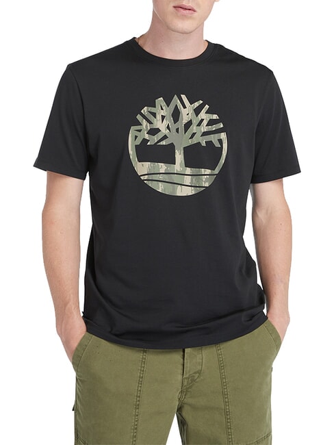 TIMBERLAND KENNEBEC RIVER TREE LOGO Baumwoll t-shirt SCHWARZ - Herren-T-Shirts