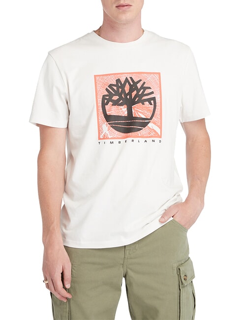 TIMBERLAND SHORT SLEEVE Baumwoll-T-Shirt vintage weiß - Herren-T-Shirts