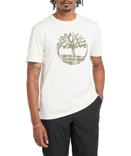 TIMBERLAND KENNEBEC RIVER TREE LOGO Baumwoll t-shirt vintage wei&szlig; - Herren-T-Shirts - 1