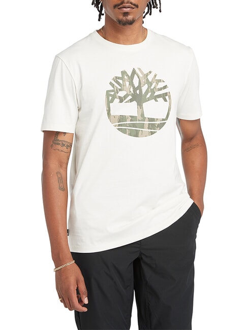 TIMBERLAND KENNEBEC RIVER TREE LOGO Baumwoll t-shirt vintage weiß - Herren-T-Shirts