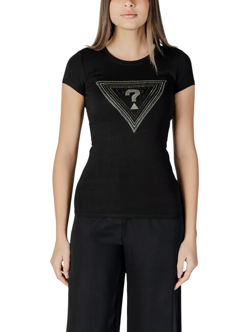 GUESS SS TRIANGLE OMBRE R3  Kurzärmeliges T-Shirt jetbla - T-Shirts und Tops für Damen
