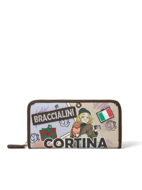BRACCIALINI CARTOLINE Cortina Geldbörse mit Rundum-Reißverschluss multi - Brieftaschen Damen