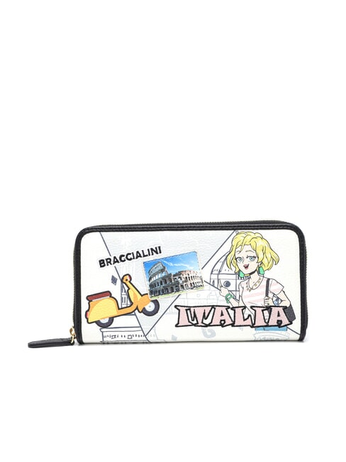 BRACCIALINI TUA CARTOLINE Italia Geldbörse mit Rundum-Reißverschluss multi - Brieftaschen Damen