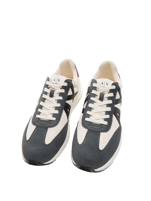 ARMANI EXCHANGE A|X LOGO Turnschuhe cremeweiß + dunkelgrau - Herrenschuhe