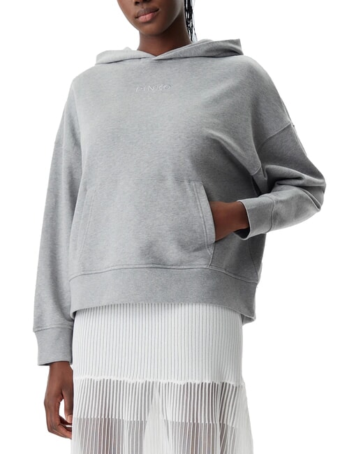 PINKO MAKAMBA Kapuzenpullover grauer Nieselregen - Sweatshirts Damen