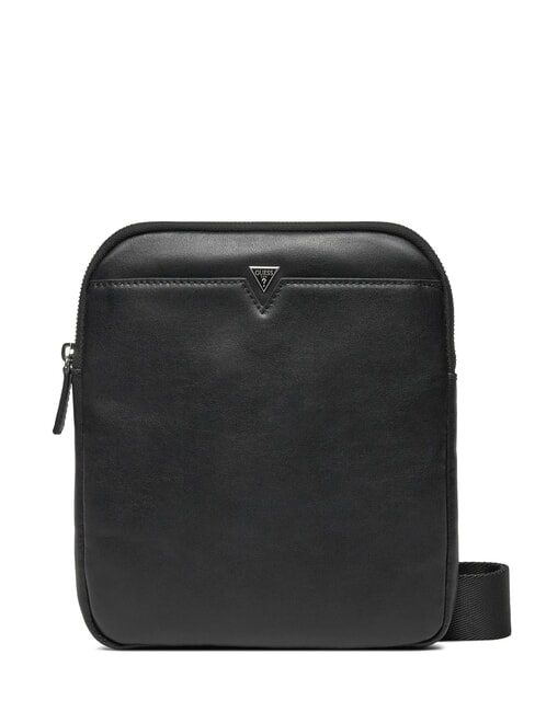 GUESS FIRENZE Herren Ledertasche SCHWARZ - Umhängetaschen Herren