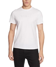 GUESS LOGO EMBROIDERY T-Shirt aus Baumwolle - Herren-T-Shirts