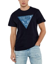 GUESS TRIANGLE T-Shirt mit großem Logo-Patch jetbla - Herren-T-Shirts - 1