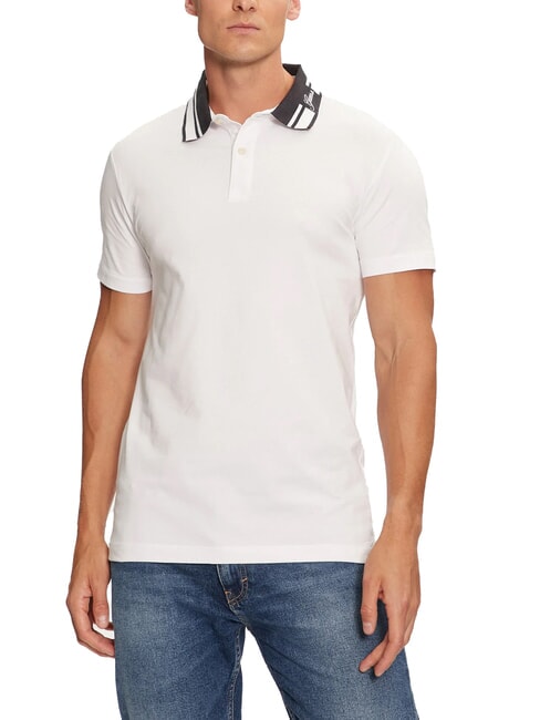 GUESS NOLAN Polo kurzarm gestreifter Kragen purweiß - Herren-Polo-Shirts/Herren-Polo-Shirt/Herrenpoloshirt/Herrenpoloshirts