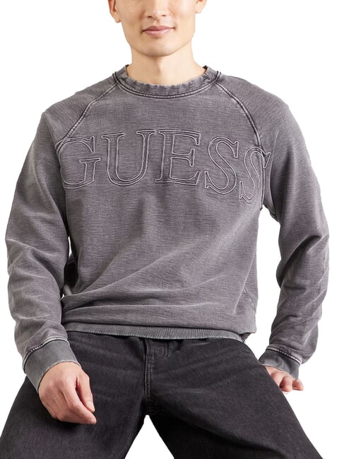 GUESS RAGLAN Rundhals-Sweatshirt aus Baumwolle jetbla - Sweatshirts Herren